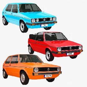 3D model VW Golf I Collection